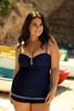 Picture of PLUS SIZE BLUE SWIM SUIT SPOTTED TRIM